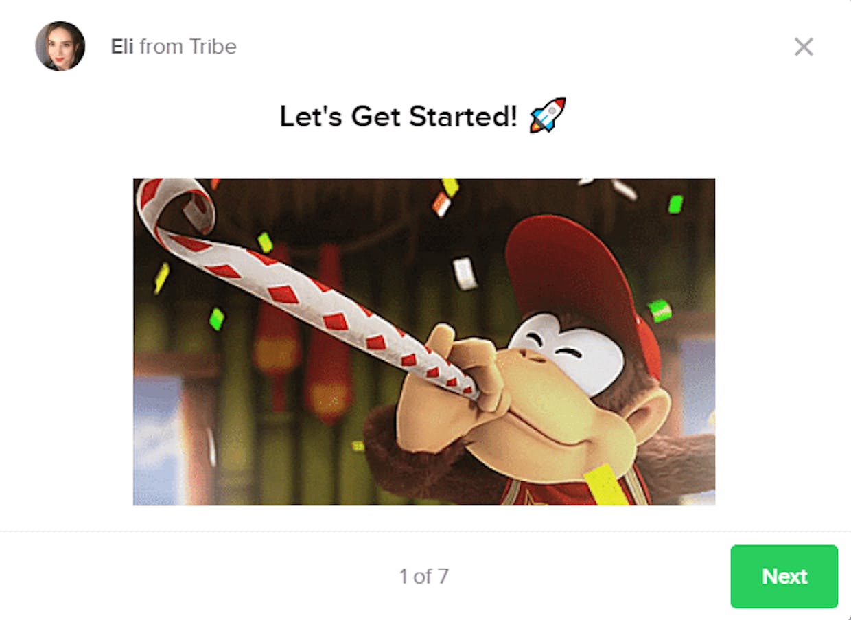 When we create a new tribe and login as an admin for the first time it shows a simple "how to" guide. How I can create something like that for my members' better user experience? Thank you.