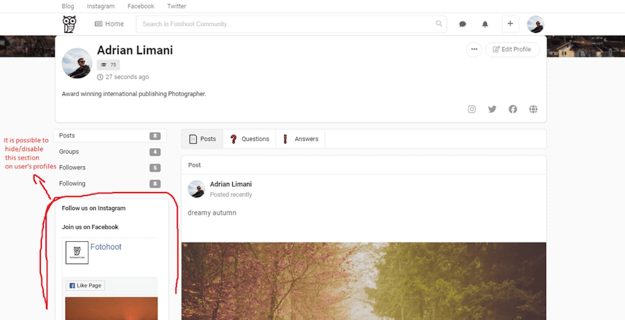 Hello there, I have a question it is possible to disable sidebars when you are viewing at user profiles not to be shown??