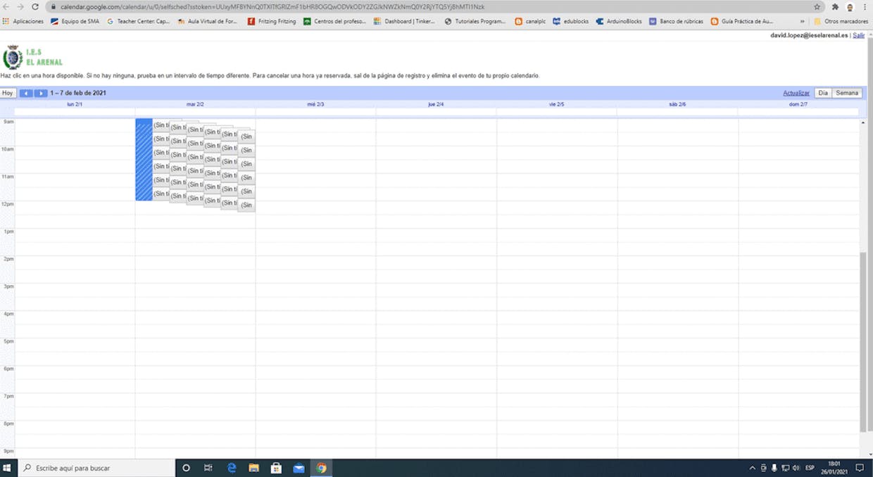 Buenas tardes, ¿Alguien sabe si se puede modificar la vista de la página de citas de Calendario?.