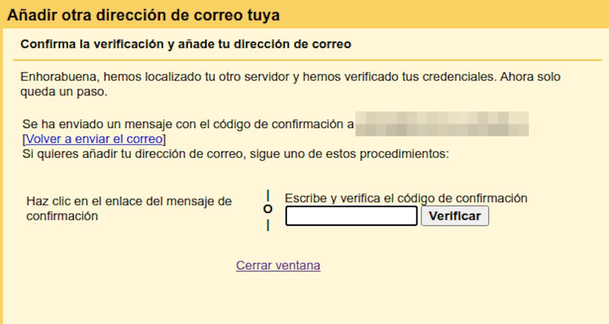 Consultar Gmail de la GSuite en Gmail personal. No somo capaces de dar de alta el correo electrónico del dominio para poderlo consultar y enviar correos desde el gmail personal. Los MX están en la DNS del dominio y este por si sólo envía correo y recibe perfectamente. Gracias por anticipado. Adjunto capturas de configuración y del error.