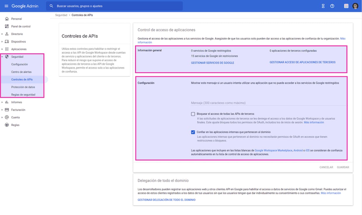 Quienes administráis G-Workspace, ¿permitís la instalación de complementos para todo el dominio?