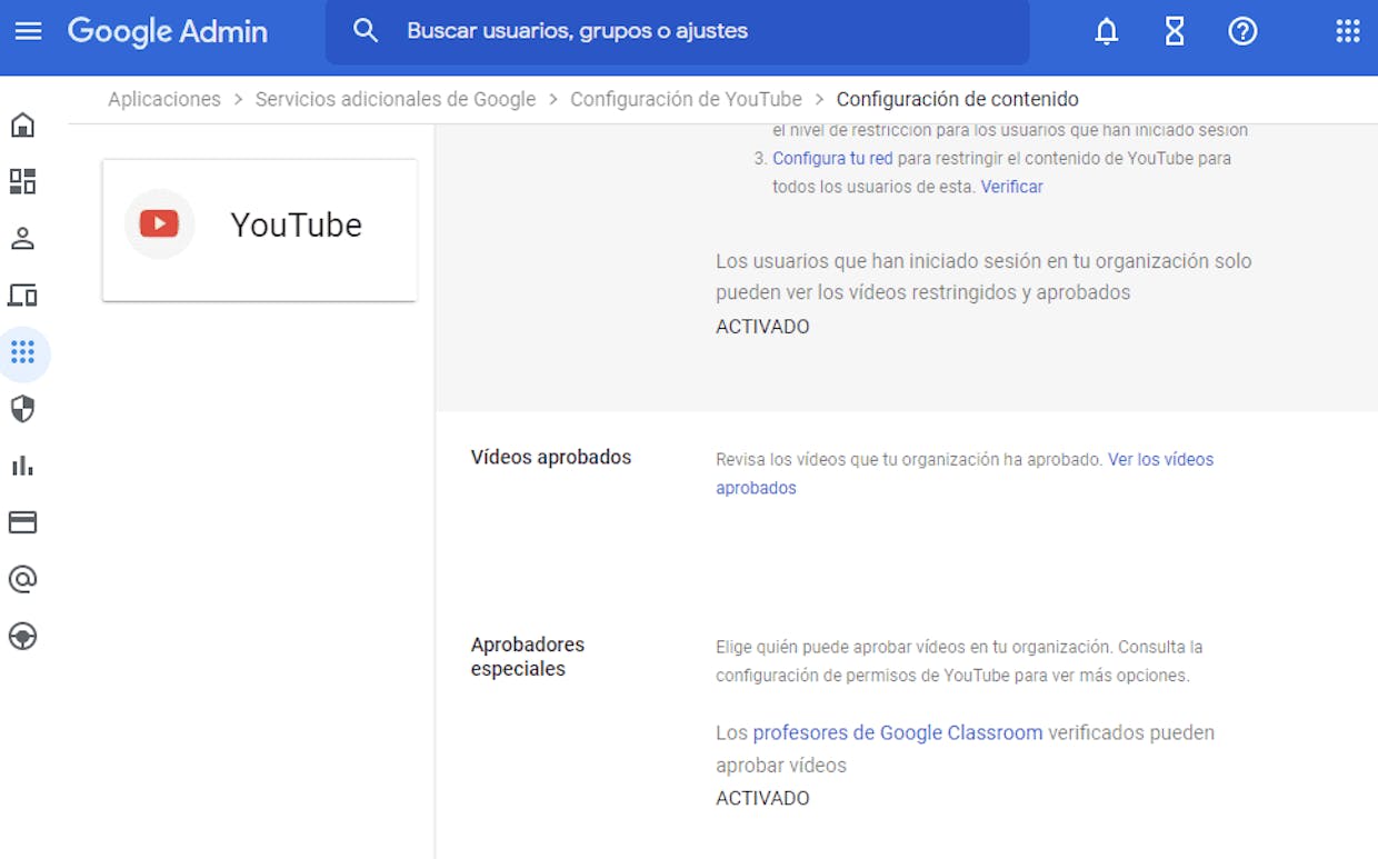 Imposible aprobar vídeos de youtube. No encuentro la manera de que aparezca el botón de aprobar vídeo a los profesores. La UO del profesorado tiene activada la opción de que todos ellos sean aprobadores de vídeo. Buscando acerca de este problema, parece que ya llevan ¡¡más de un año!! sin resolverlo. ¿Alguien ha dado con la solución?