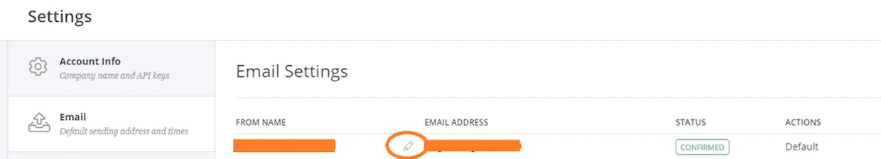 the name that appears in a subscribers email account is actually my email address. i was expecting my to appear rather. can i change that?