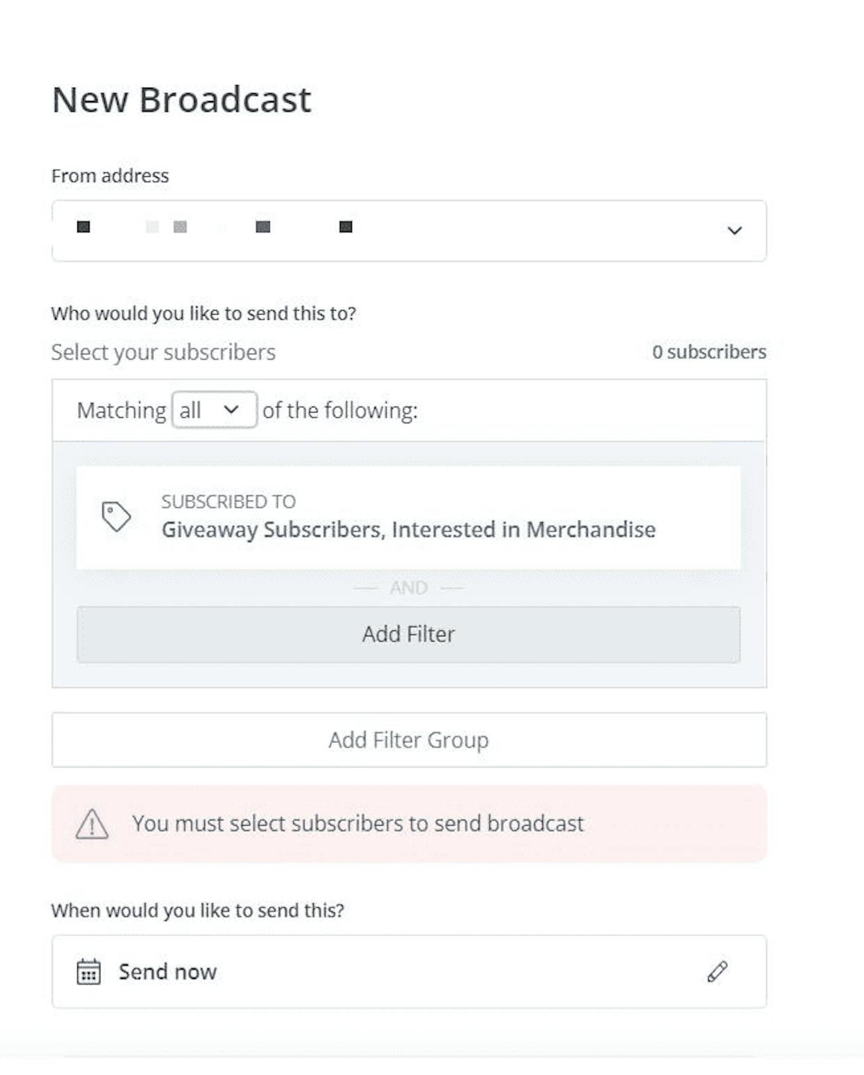 I am sending different "waves" of the same broadcast to different parts of my list as an attempt to ensure it's not categorized as spam (first email ever, many recipients)...but I can't find an answer to this anywhere... When I send a broadcast and choose the subscribers I want to send to based on tags, will the email be sent to a single subscriber more than once if they have multiple tags that I select? For example, if I sent an email to "circles tag" yesterday and I send the same email to "squares tag" today, will individual subscribers tagged as being BOTH circles and squares get the email twice?