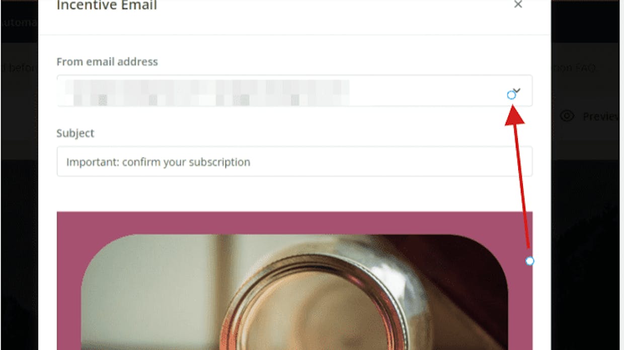 Regarding the incentive email in landing forms, is there a way to edit the 'from' email address.  It's sending the incentive email from my personal email; I would like it to come from my professional one. 