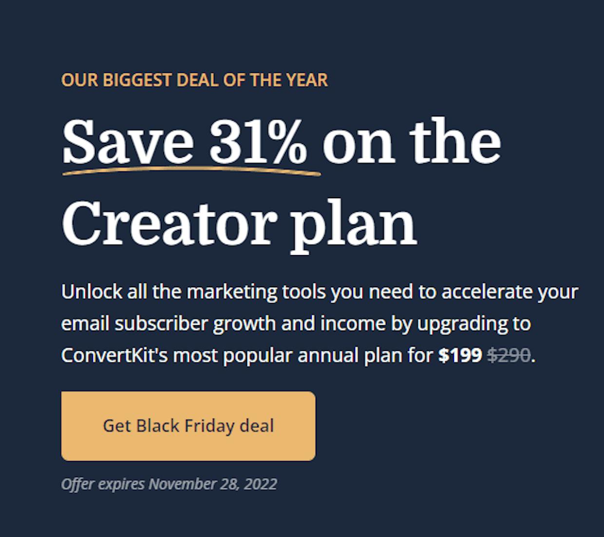 I'm looking for a platform to host my paid subscription newsletter, ConvertKit is the top choice but for one apparent flaw - it seems that there's no option to offer varied pricing in any way whatsoever - no discount for referrals or tiered pricing structure, just one flat rate across the board. I want to offer an introductory price that remains locked in for my very first subscribers (say, $4.99/mo) while raising the rate ($5.99) in the future, but the inability to do this is a deal-breaker. Is there any way to do something like this? Thanks for any advice!