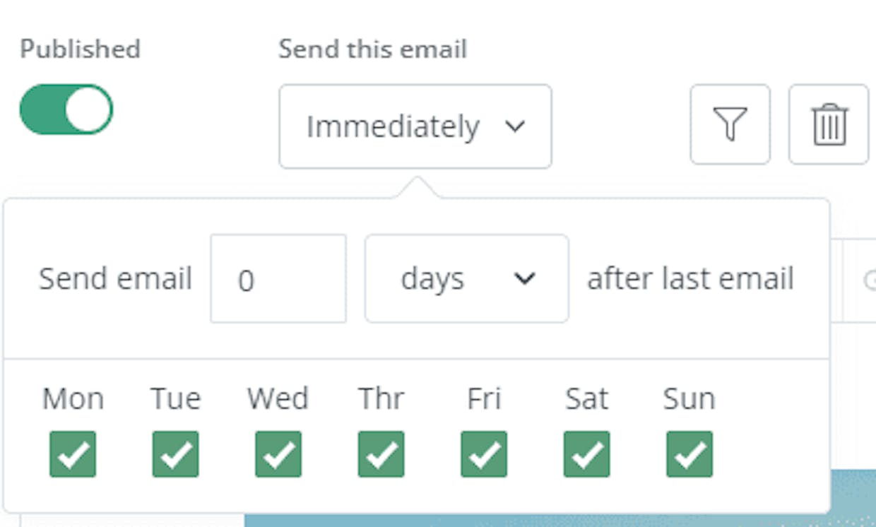 How do I setup the first email in an automated sequence to fire immediately after someone confirms? Right now the quickest way I see is to have the email fire after 1 hour but I want it to fire immediately. 