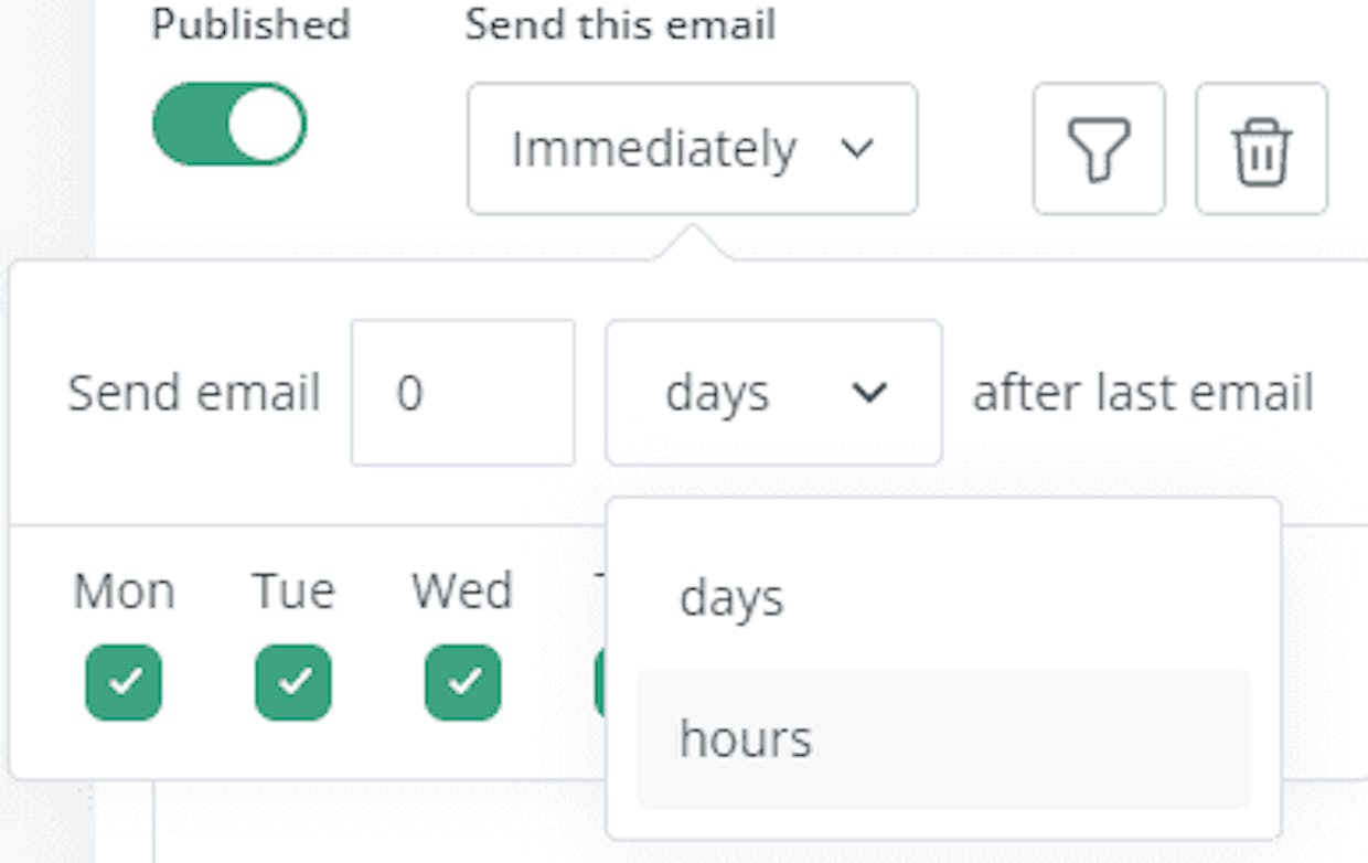Is there a way to send two emails in a sequence on the same day?