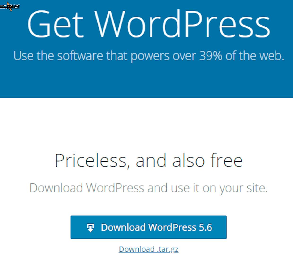 Ấn vào download Wordpress 5.6