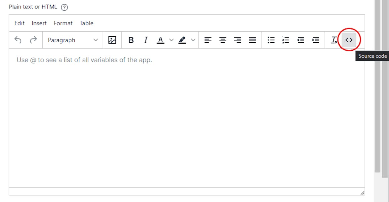 Clappia - Text, HTML & Embedding block