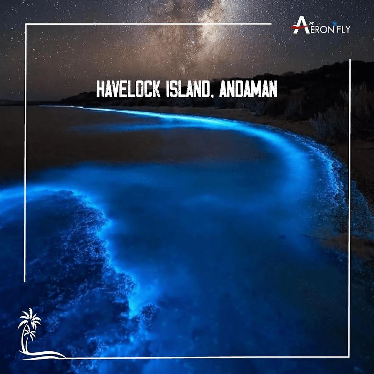 Which beach glows at night?