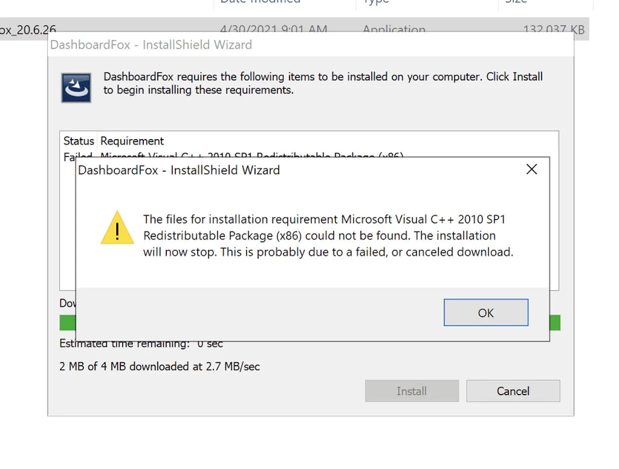 When Installing Version 6 26 Getting An Error Message About The Visual C 10 Redistributable Package Could Not Be Found When Installing Version 6 26 Getting An Error Message About The Visual C 10 Redistributable Package Could Not Be Found
