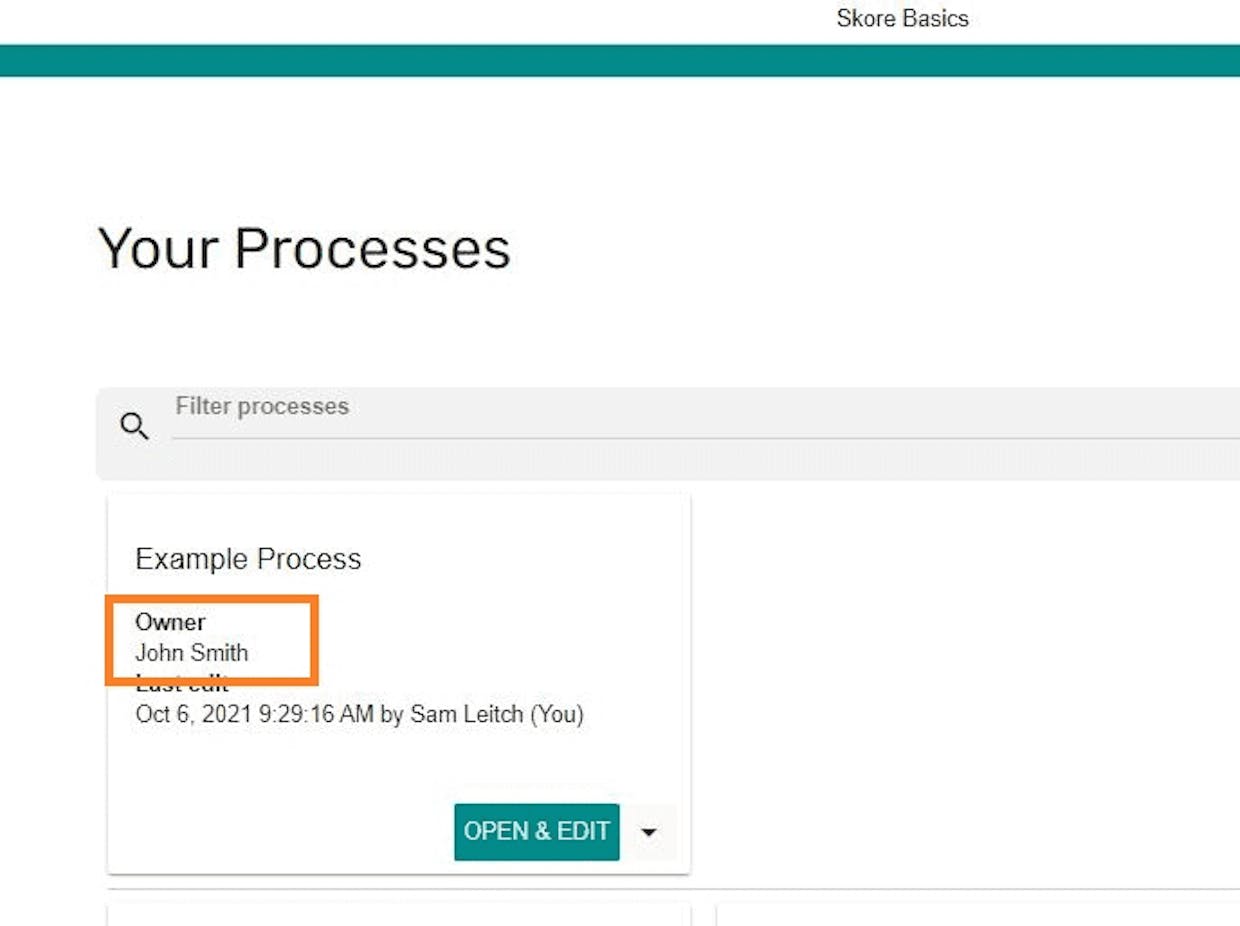 New process owner added