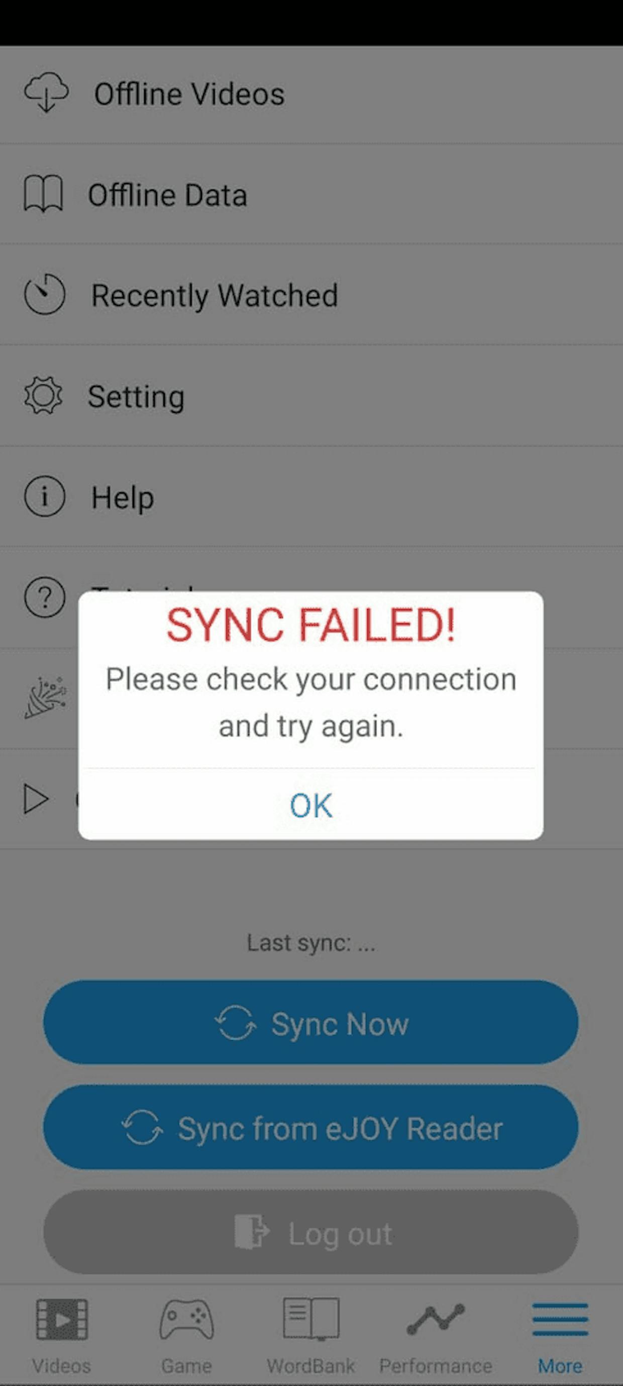 Most often the sync feature is not working these days.