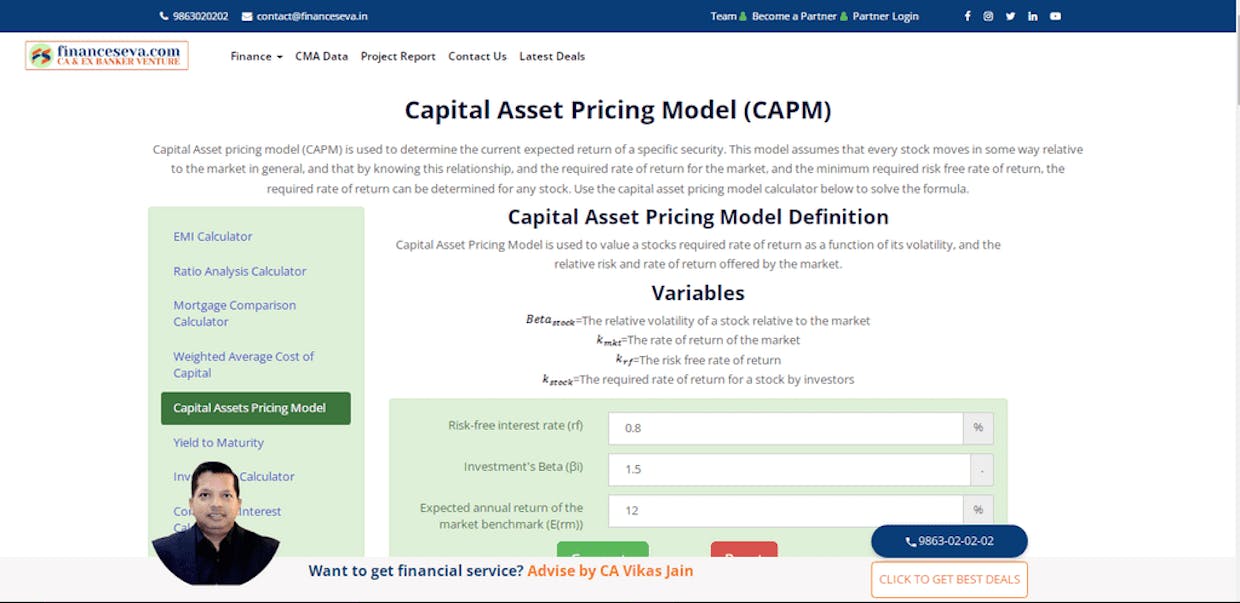 What is Capital asset pricing model?