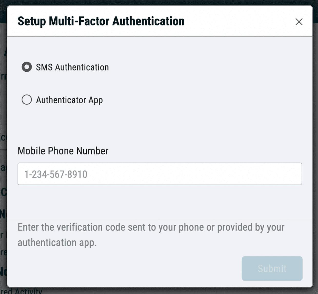 Choose your authentication method