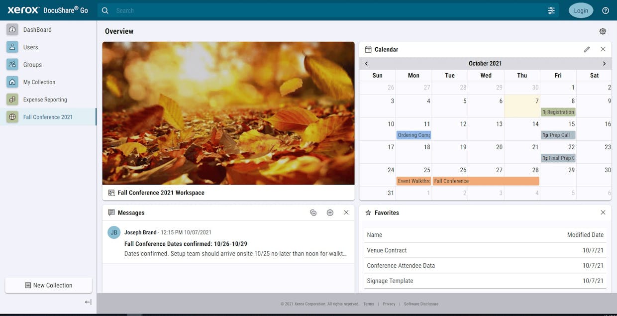 Example of personalization: Collection Overview