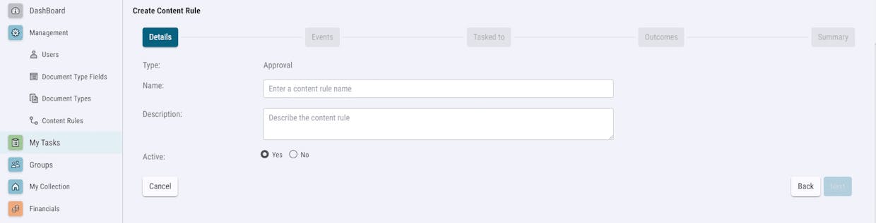 Create Content Rule