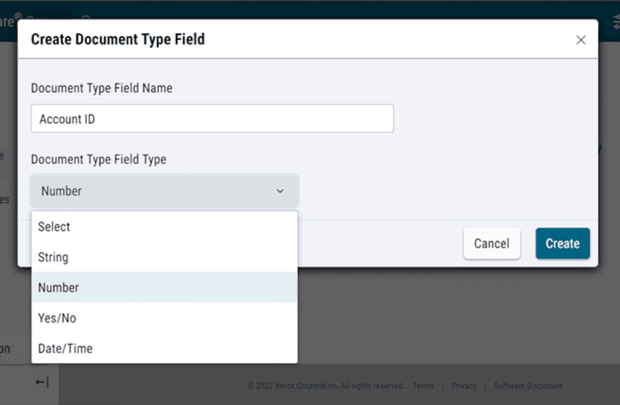 Create New Document Type Field to add to Document Types