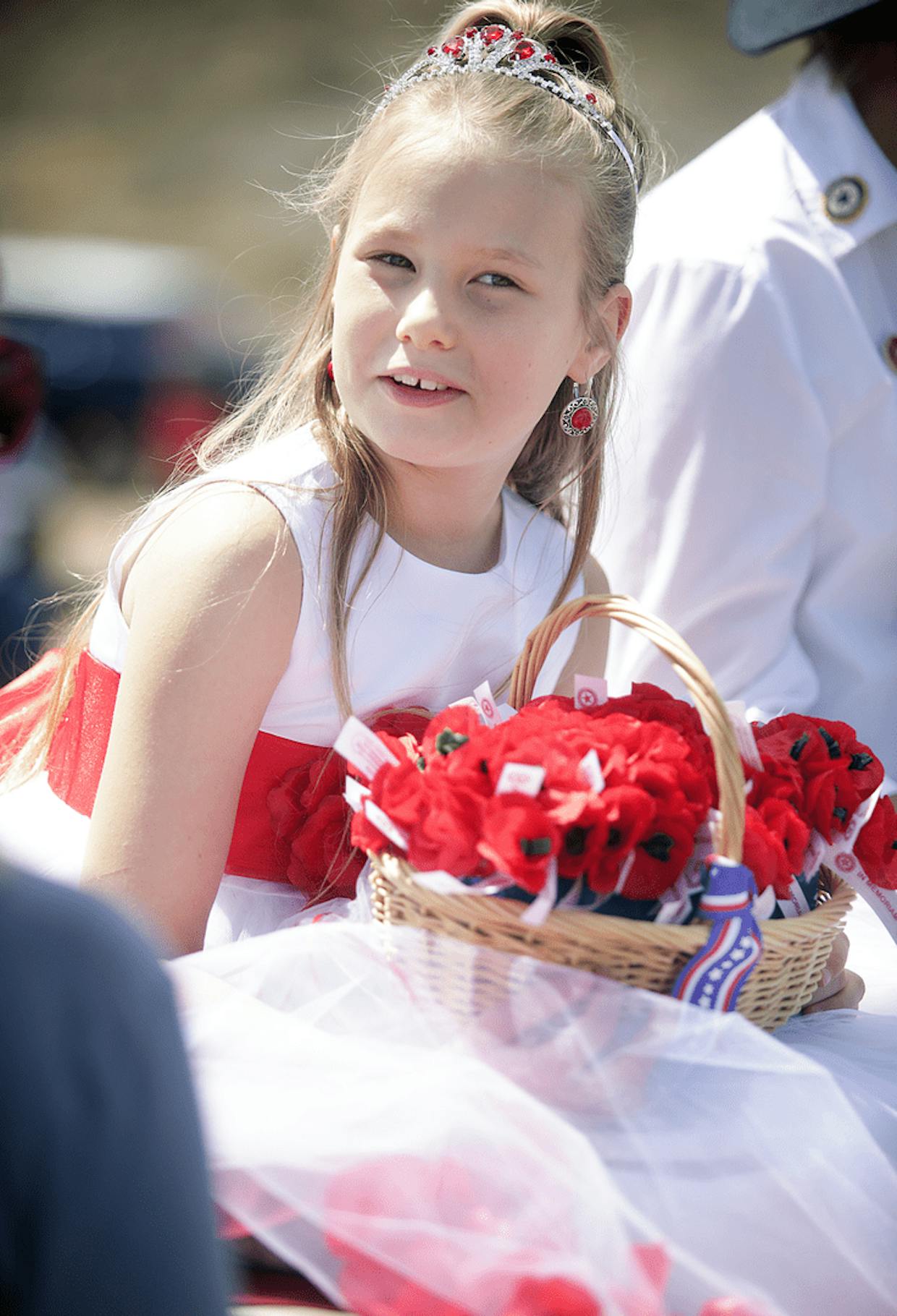 Tombstone Rose Parade Poppy Princess Piper Leavere, 8, prepares to join in on Saturday’s annual event.
