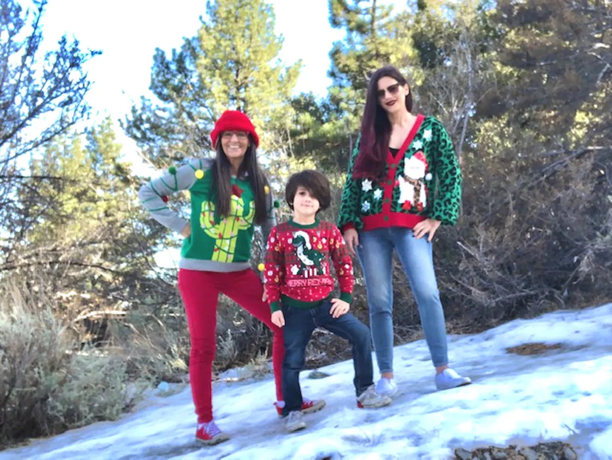 My daughter, grandson & I take an annual holiday photo. Here is our 2020 pic in Wrightwood CA.  I’m looking forward to seeing them soon!