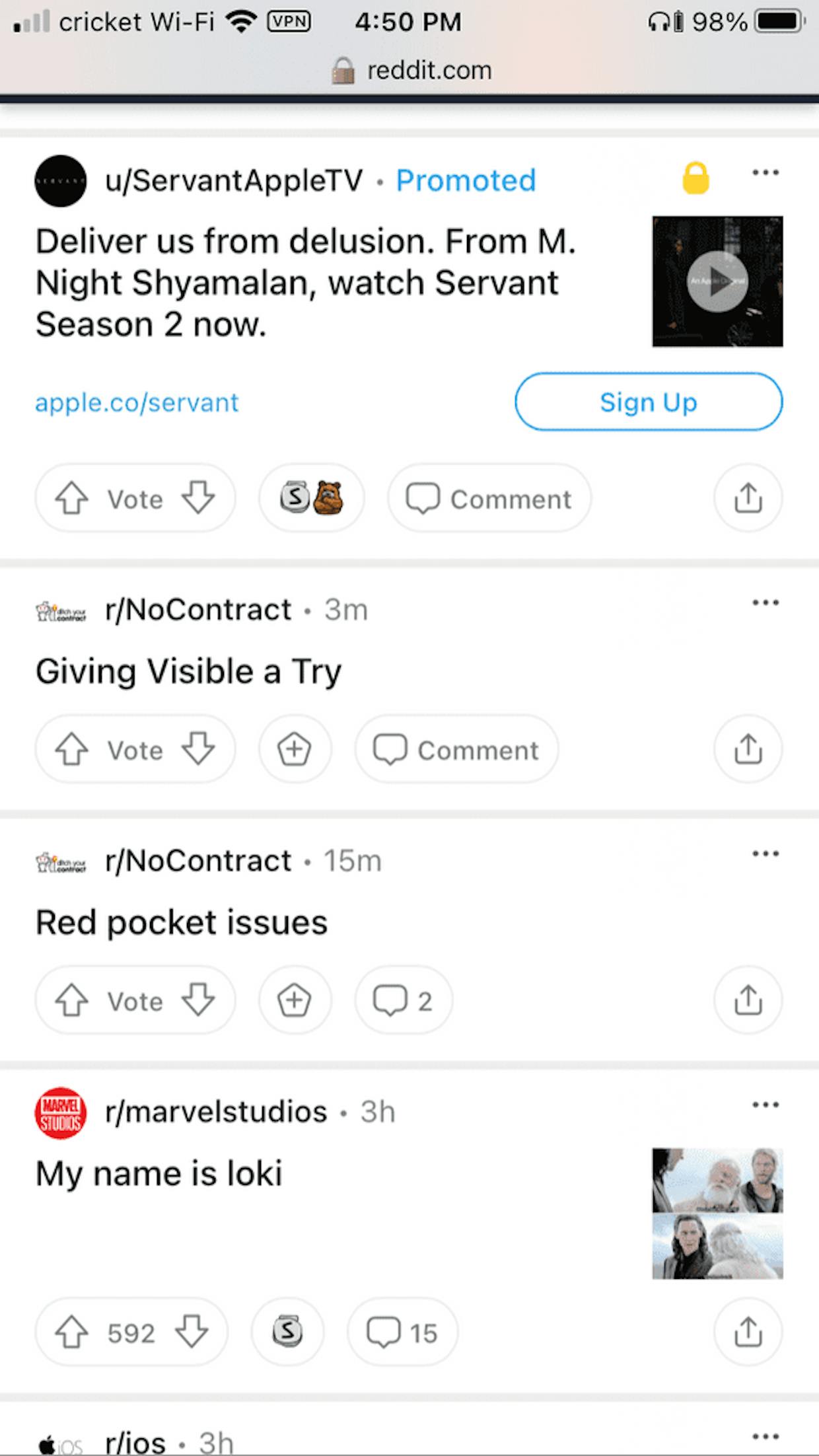 In CE, the Reddit floating bar is covered up.