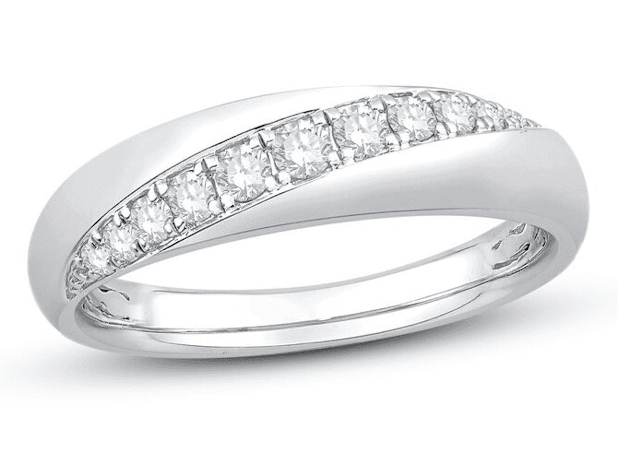 Gender Neutral Diamond Band in Extended Sizes