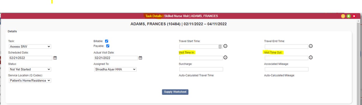 visits without time**** do other hoem healths come across this once visits are completed. does the system not have an edit for this for billable visits?