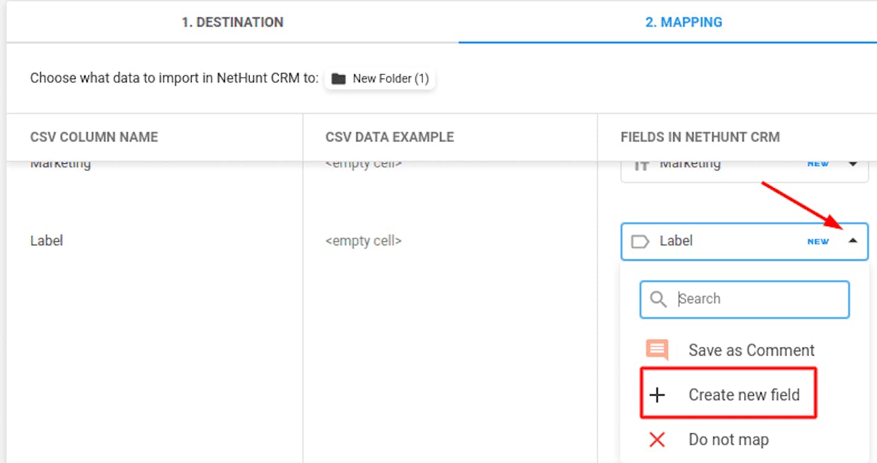 One of my reps has provided me with a list of contacts in his territory that I want to upload to NetHunt. Is there a way that I can tag these particular leads so I know the source of where these leads came from?