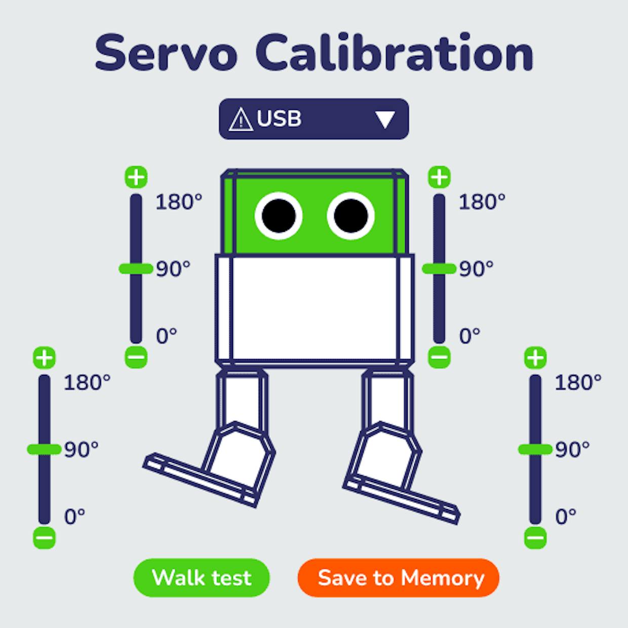 UI design for the calibration app