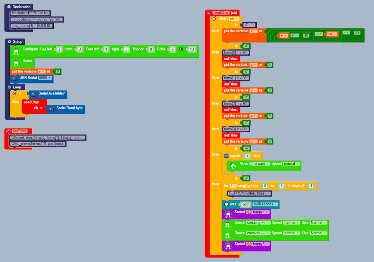 Otto Servo Calibration Blockly Update2