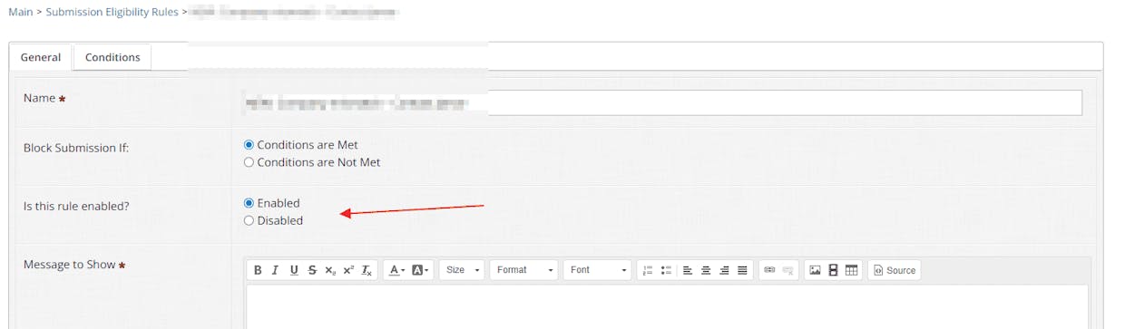 Adding an enable/disable option on individual rules