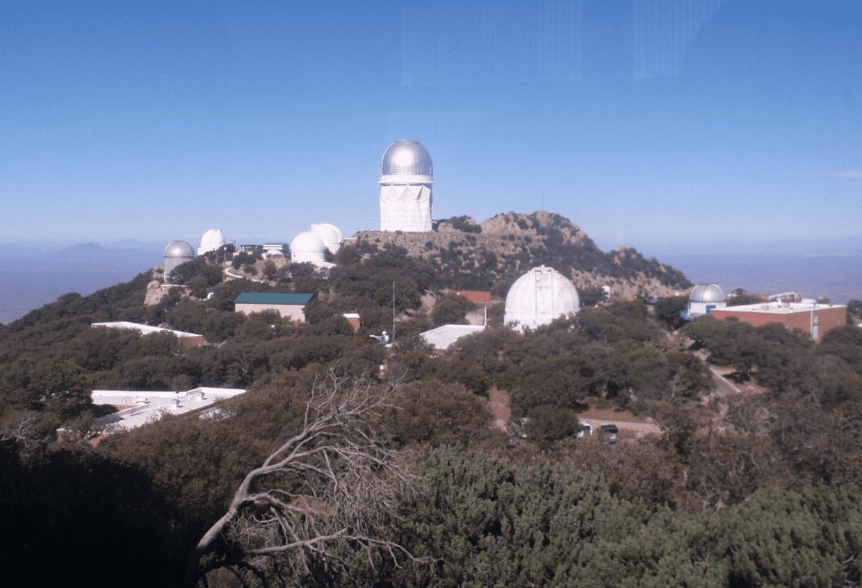 Kitt Peak National Observatory west of Tucson (Midge Lemay & Sue Poirier photo)
