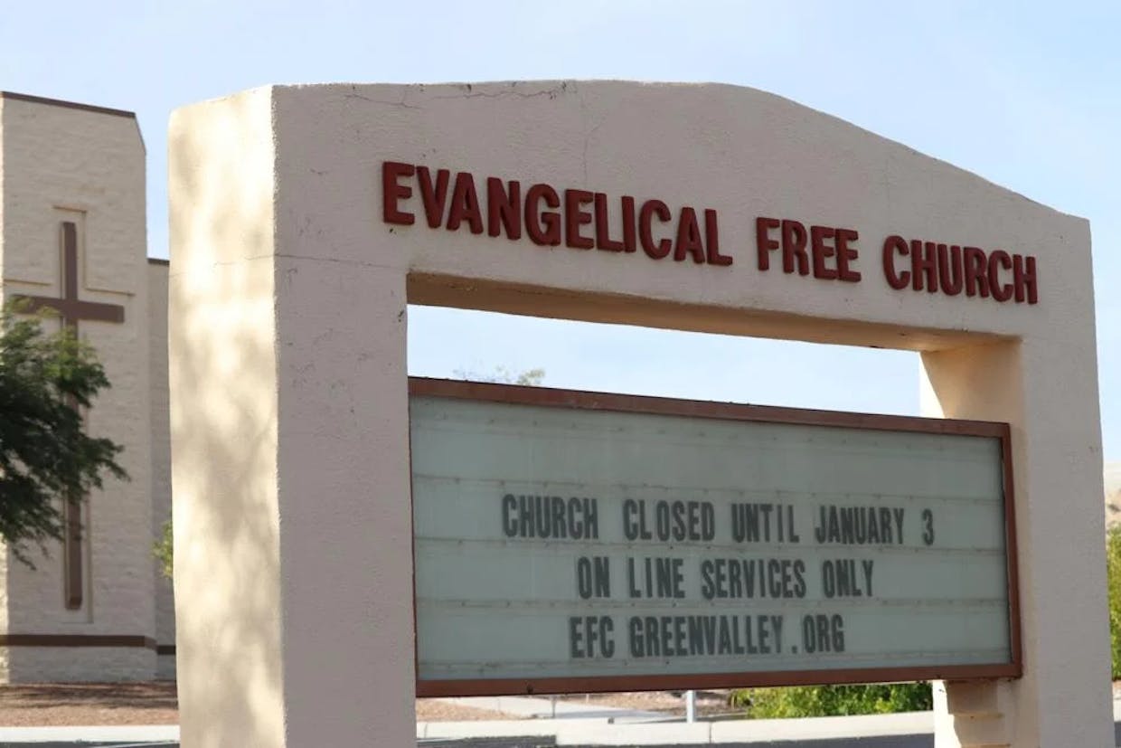 Evangelical Free Church of Green Valley announced its COVID-related closure through 2021 in December. (Green Valley News)