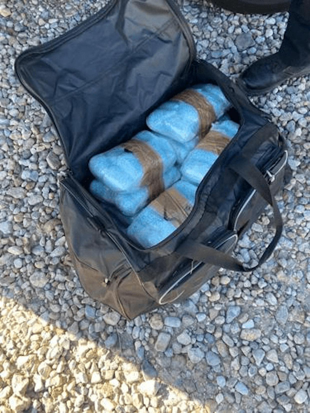 One of the duffel bags containing fentanyl pills. (Sahuarita Police Department)