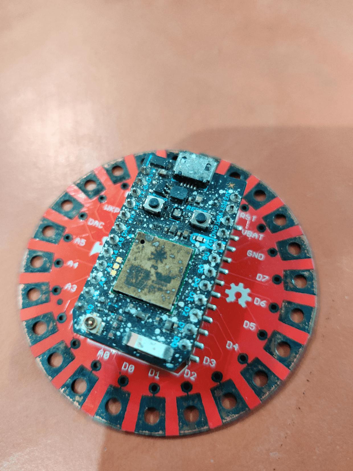 Some Sparkfun board which has seen much better days in it's youth