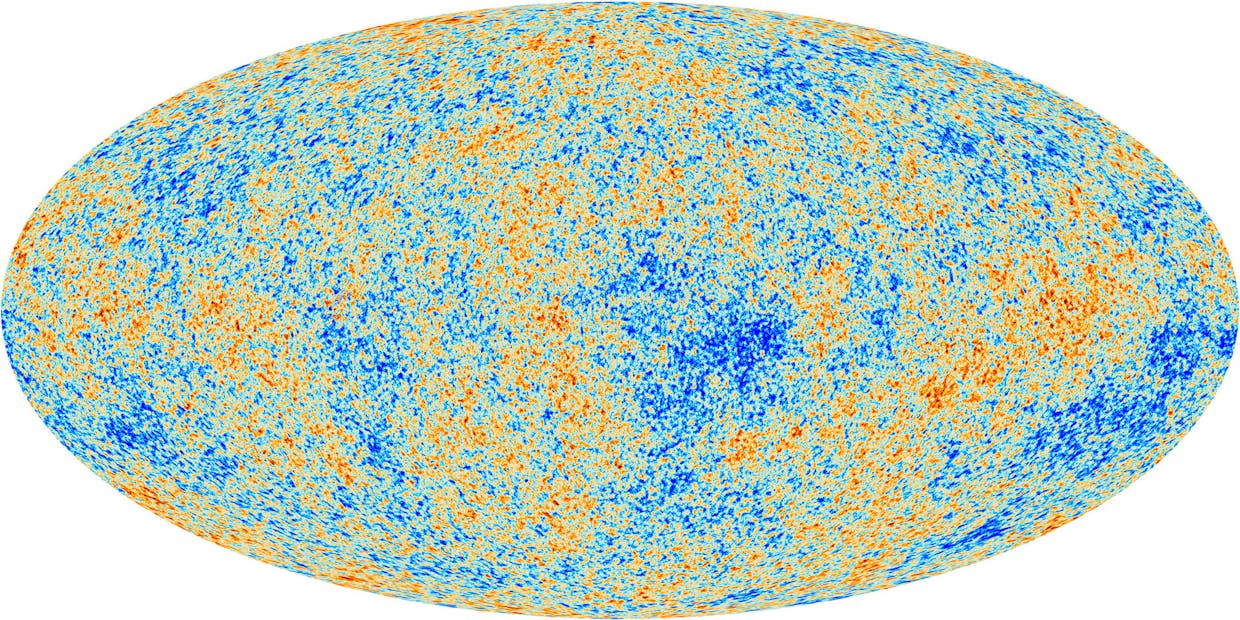 The Cosmic Microwave Background as seen from the Planck satellite. Credit: ESA.