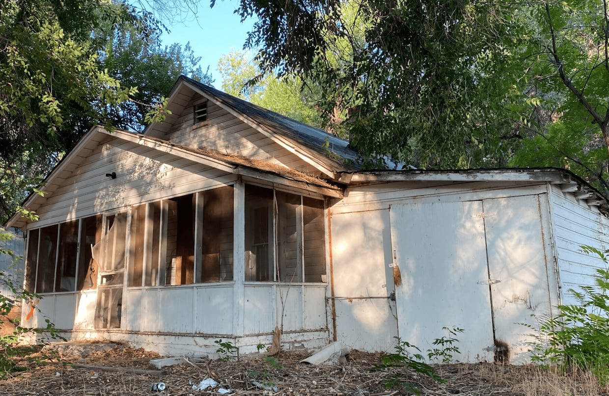 A dilapidated unit in San Juan Mobile Home park is one of many structures set for rehabilitation and/or removal. Colorado Health Foundation said recent work with mobile home parks and potential improvements are ways health equity can improve in Montrose.