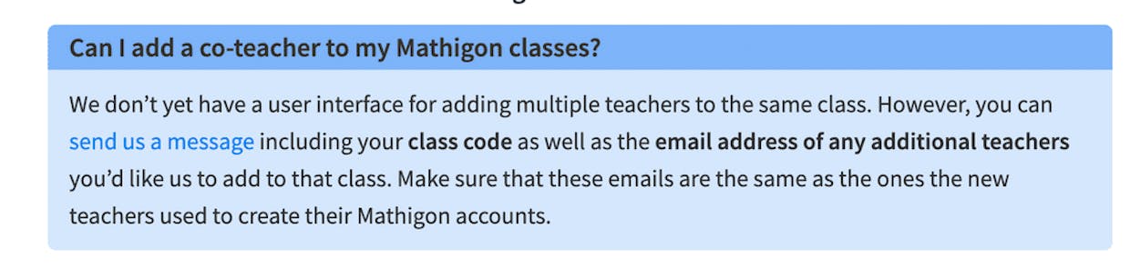 Can multiple teachers have access to the same class? That way they both can see the data from the dashboard. 