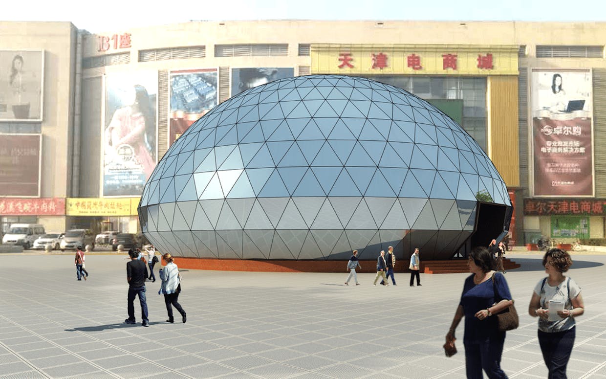 glass dome building