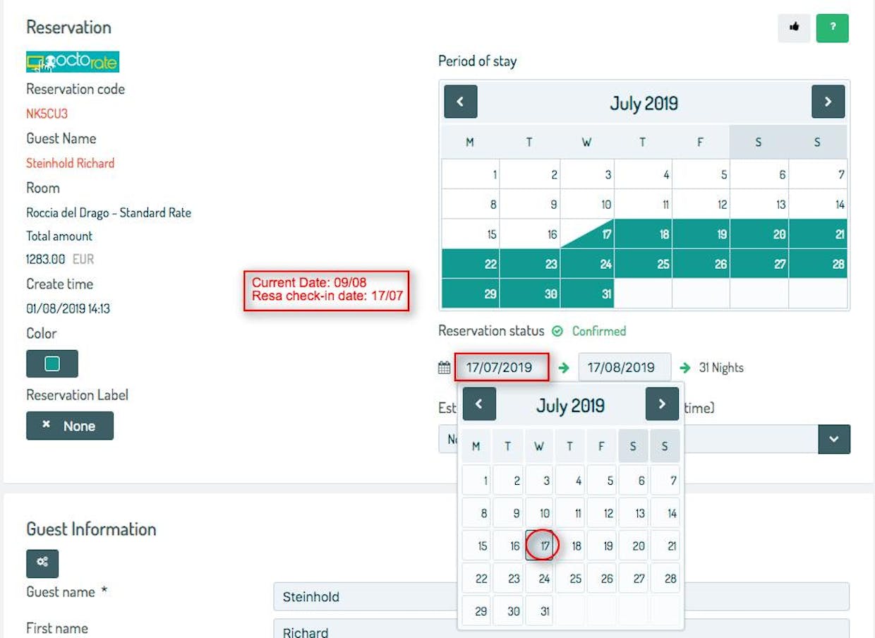Is it possible to add a booking from the past to the calendar?