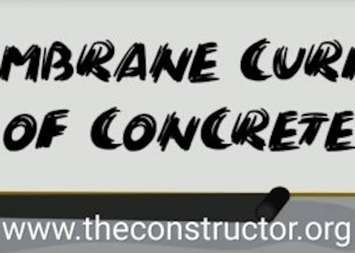 What is membrane curing of concrete?