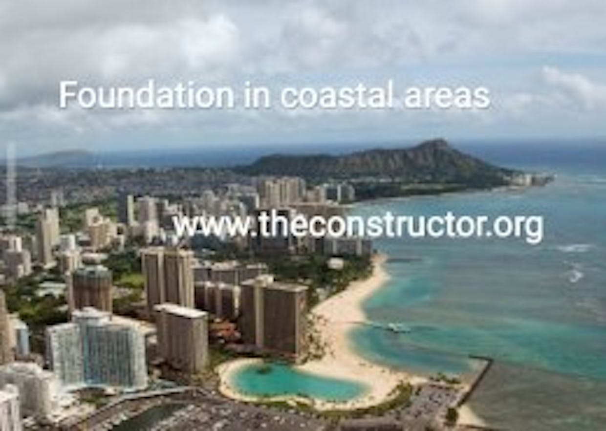 Which type of foundation should be used in Coastal Area and Sloping ground?