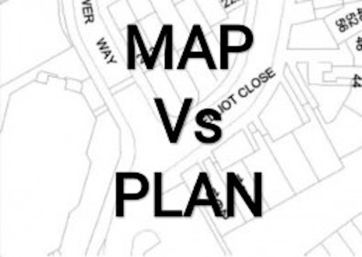 Difference between map and plan?