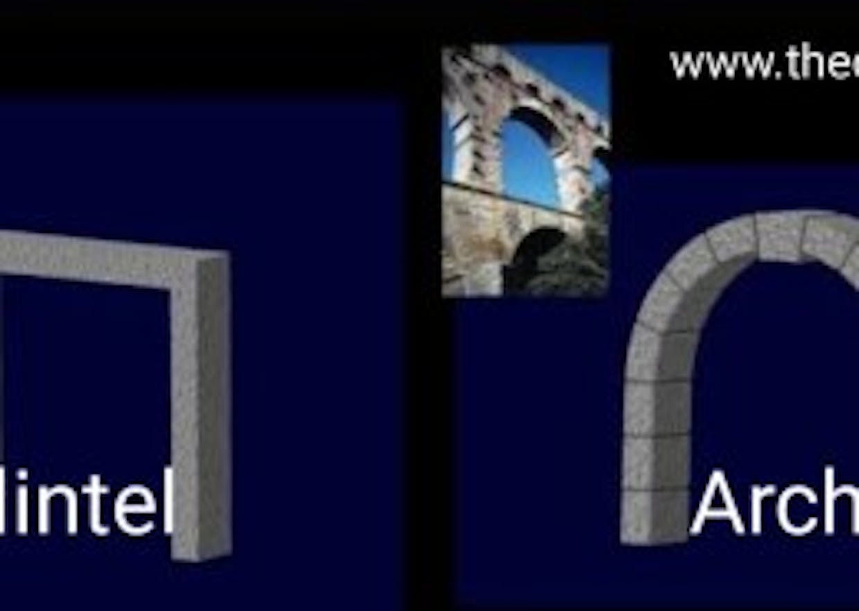 What are the functions of Arches and Lintels?