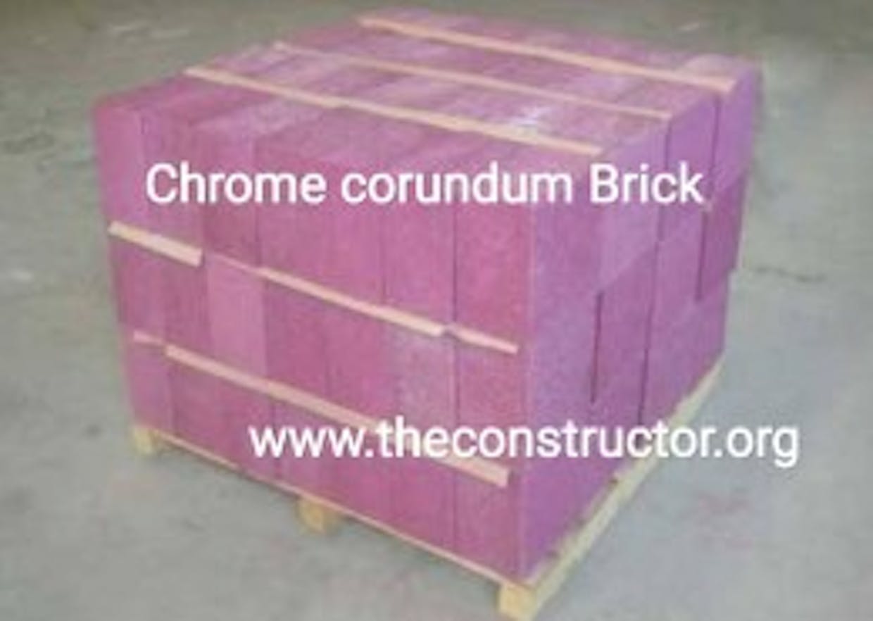 Why are Chrome Corundum Bricks Red in Color?