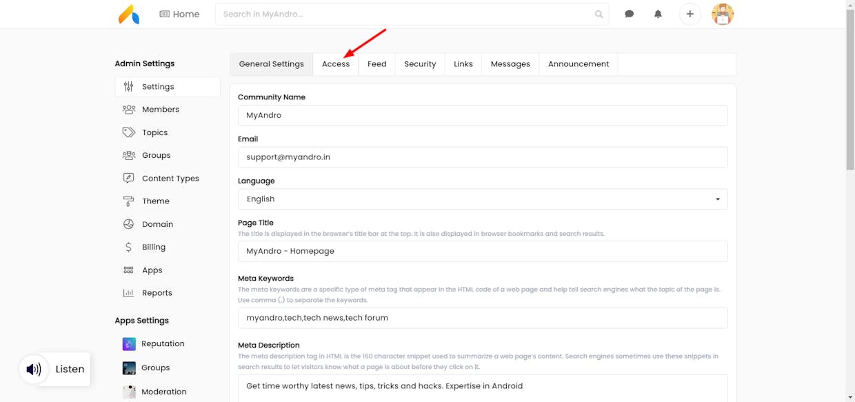 How can I add a members sign up / login page to my site