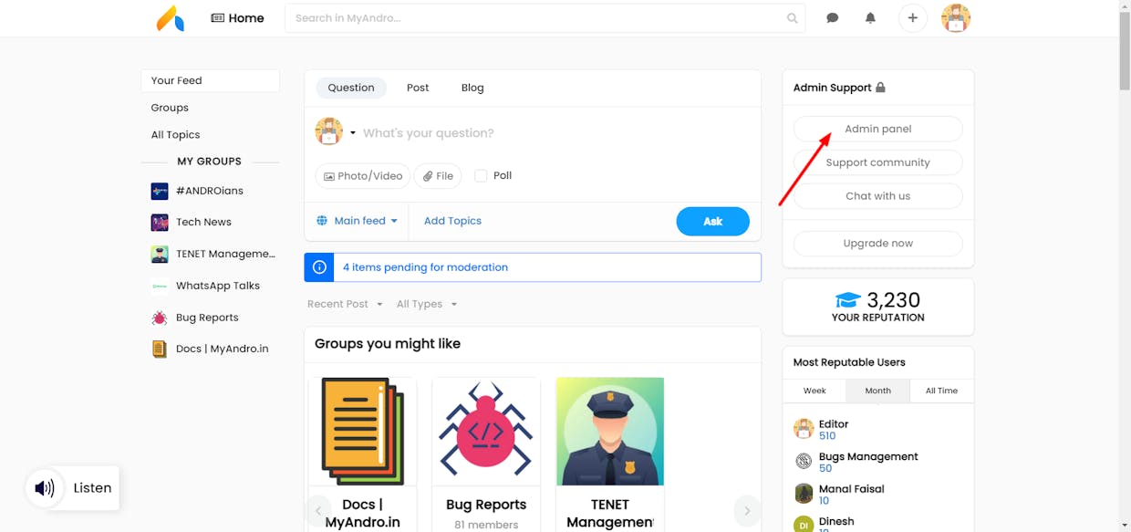 How can I add a members sign up / login page to my site