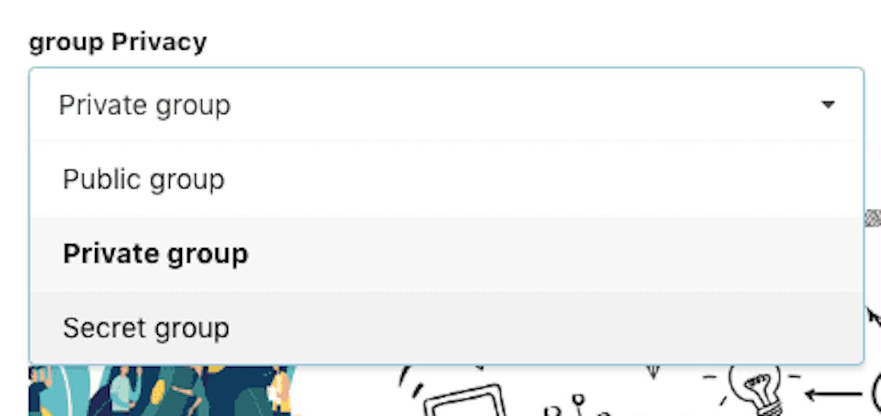 Is their a way where you can make a group private?