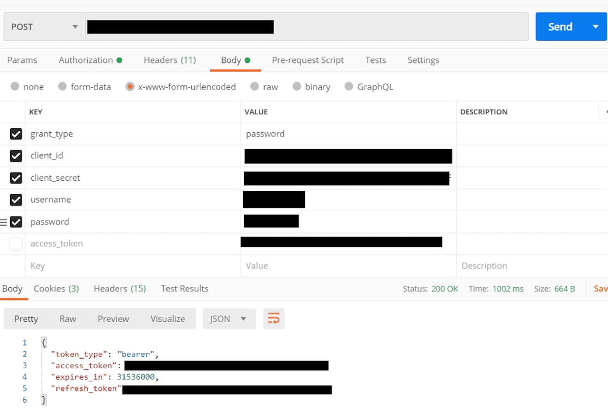 A successful Tribe authentication access request.